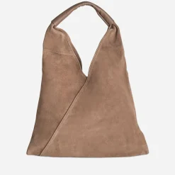 Texto Capsule Maroquinerie Cuir|Sacs Cabas^Sac hobo cuir velours TAUPE