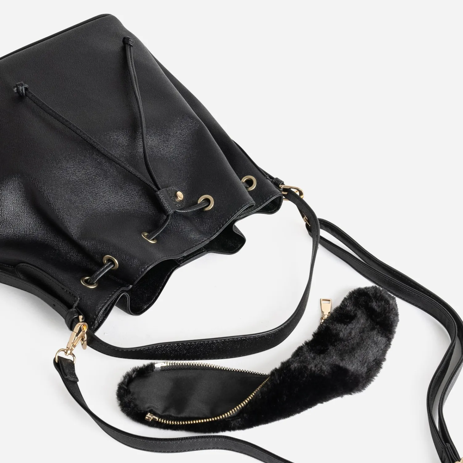 Eram Sacs Cabas^Sac seau deux anses amovibles NOIR