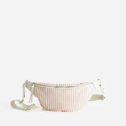Eram Sacs Bananes & Bandoulières|Sacs À Main^Sac-banane corail toile motif rayures ROSE