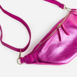 Texto Sacs Bananes & Bandoulières|Sacs À Main^Sac-banane fuchsia métallisé ROSE