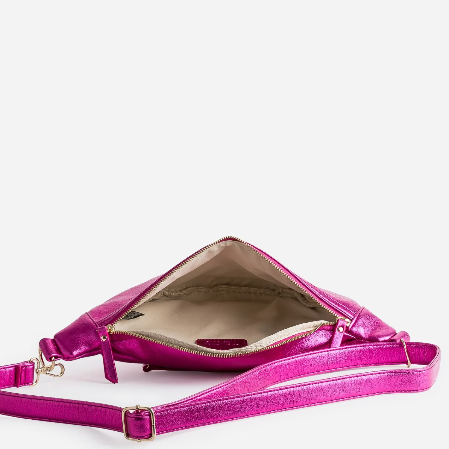Texto Sacs Bananes & Bandoulières|Sacs À Main^Sac-banane fuchsia métallisé ROSE