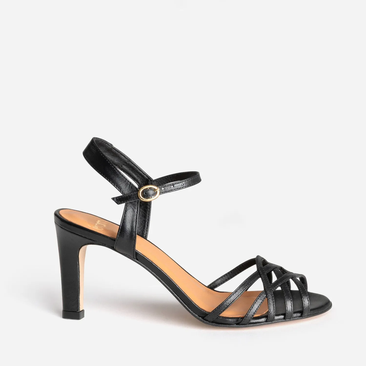 Eram Sandales^Sandale à talon e cuir NOIR