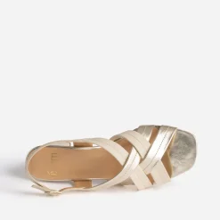 Eram Sandales^Sandale à talon en cuir BEIGE