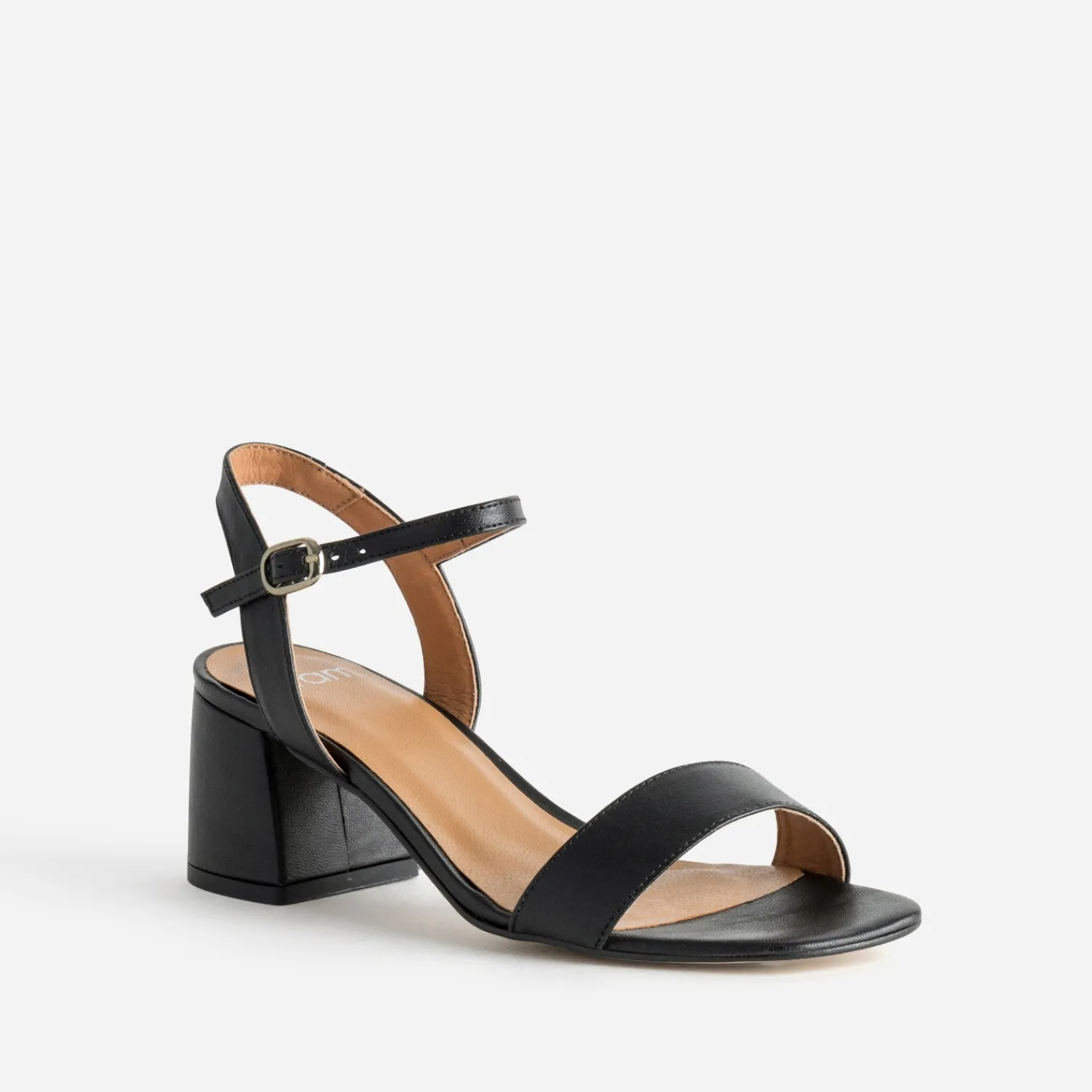 Eram Sandales^Sandale à talon e cuir NOIR