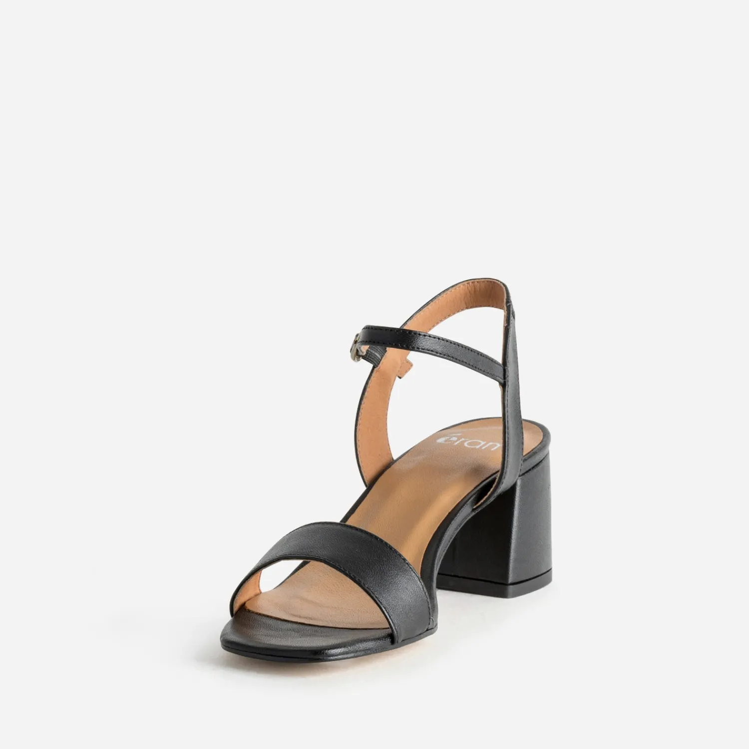 Eram Sandales^Sandale à talon e cuir NOIR