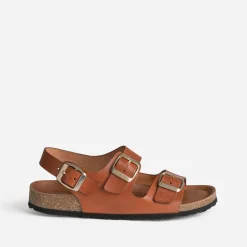 Eram Sandales^Sandale anatomique cognac cuir CAMEL