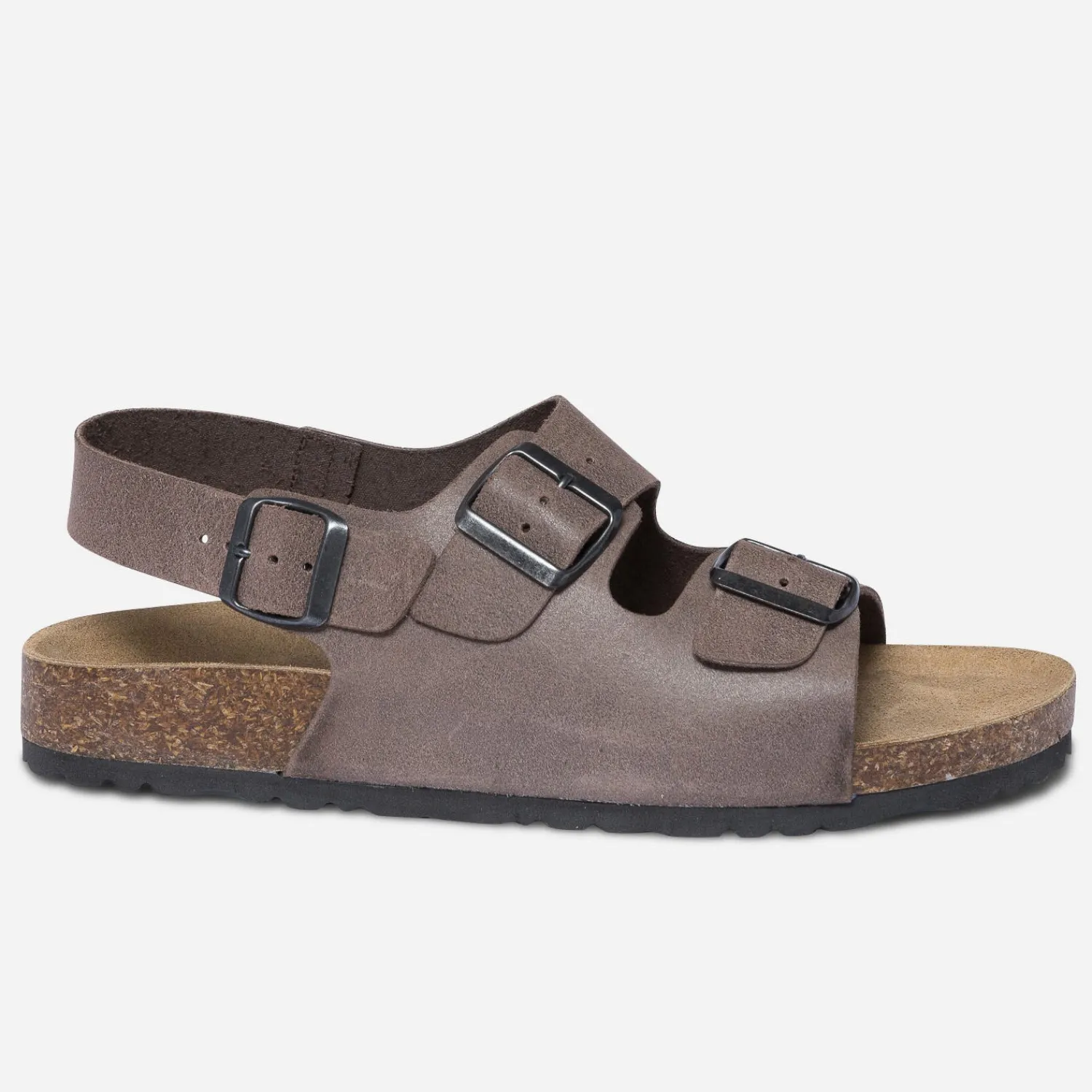 Eram Nu-Pieds/Sandales^Sandale anatomique en cuir MARRON