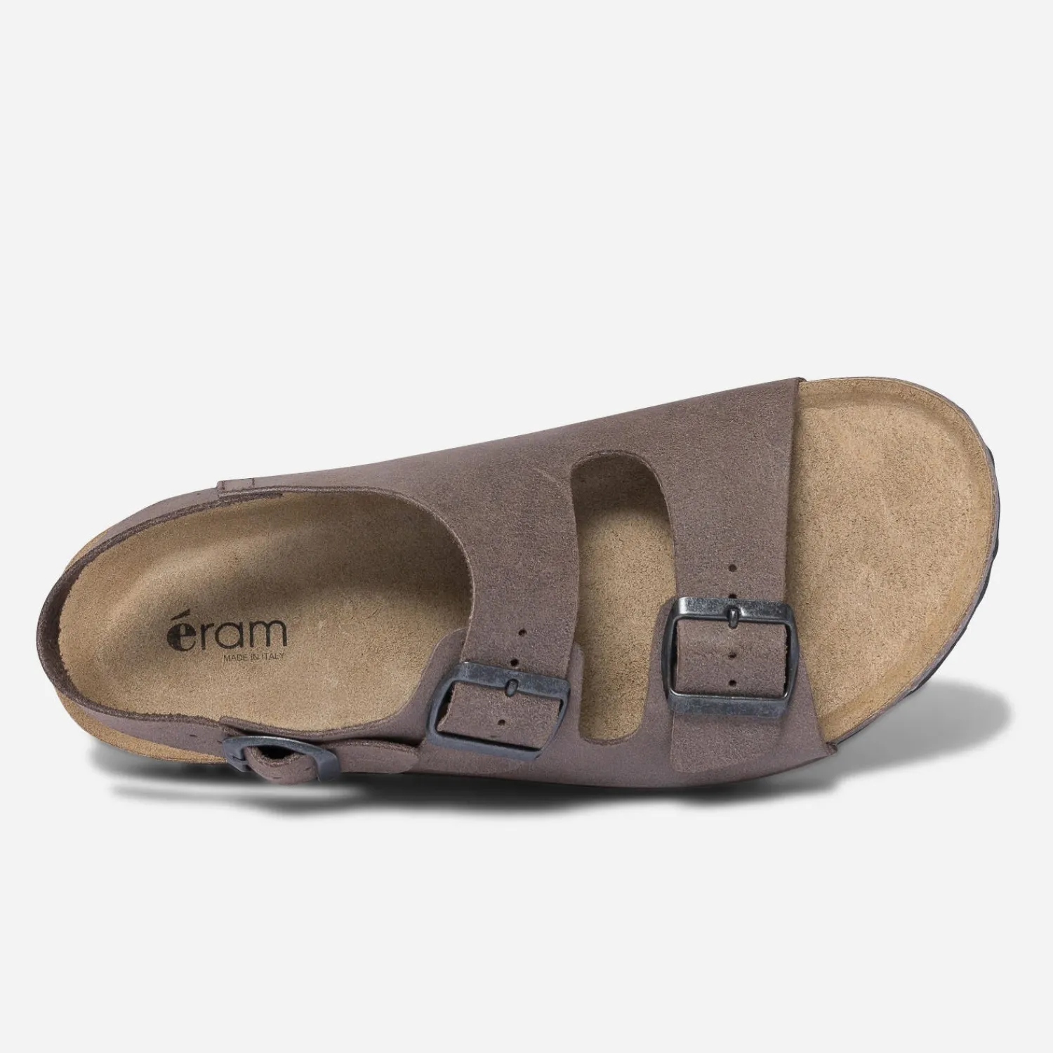 Eram Nu-Pieds/Sandales^Sandale anatomique en cuir MARRON