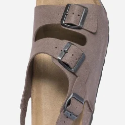 Eram Nu-Pieds/Sandales^Sandale anatomique en cuir MARRON