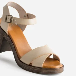 Eram Sandales^Sandale cuir BEIGE
