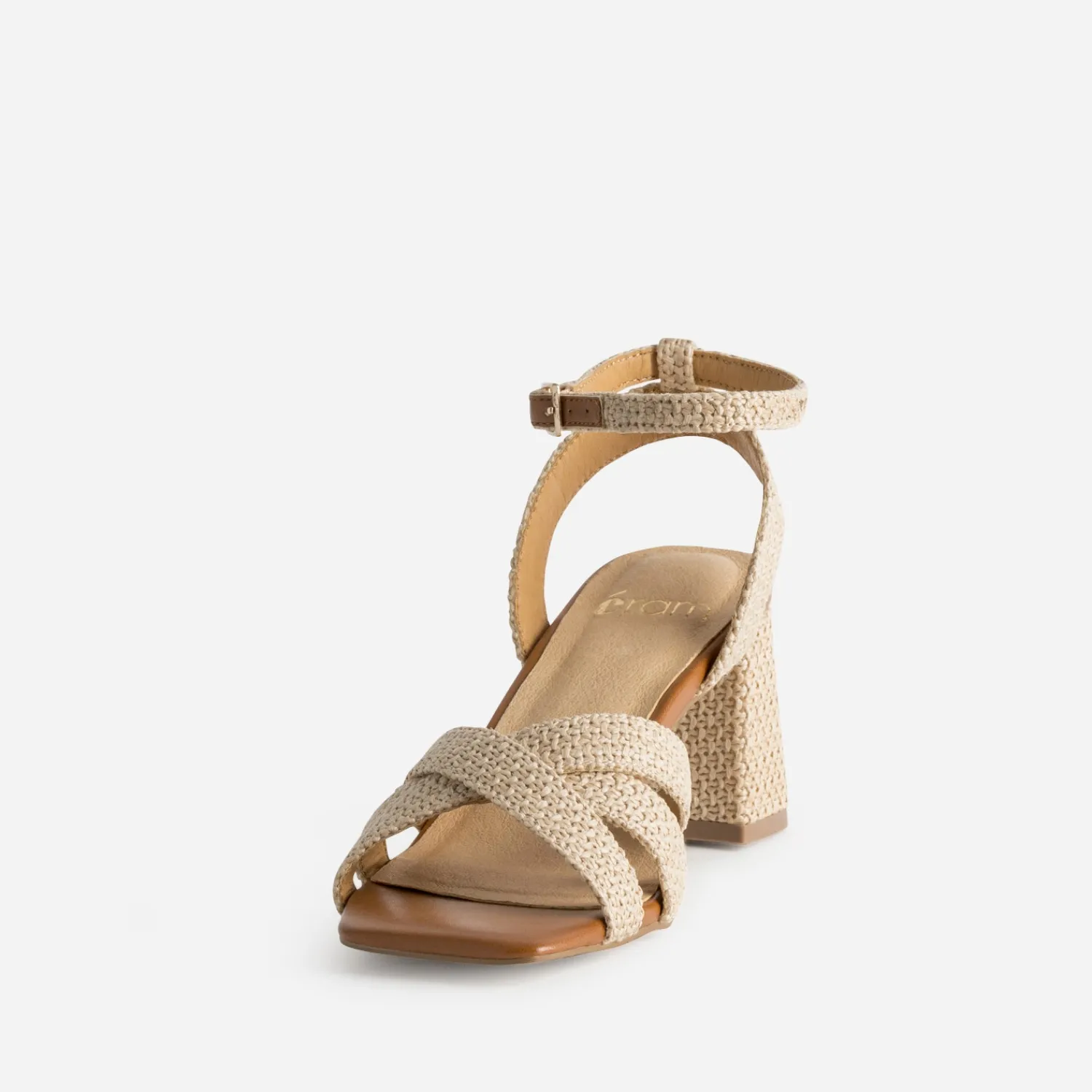 Eram Sandales^Sandale tressé à talon BEIGE