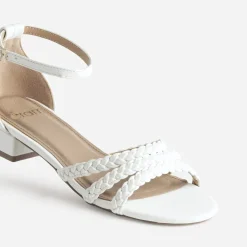 Eram Sandales^Sandale he brides tressées BLANC