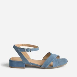 Eram Sandales^Sandale cuir velours BLEU