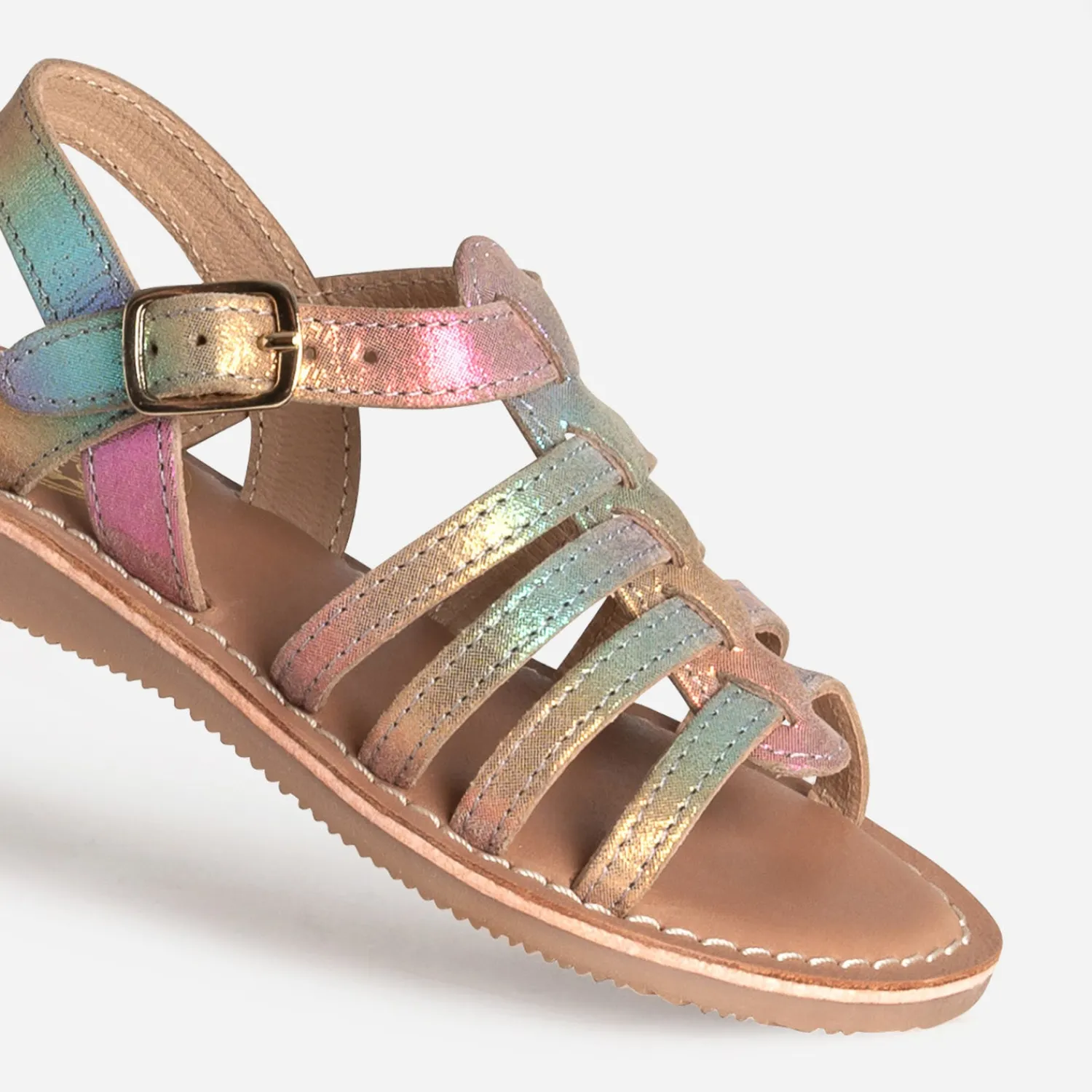 Buggy Sandales^Sandale arc-en-ciel cuir MULTICOLORE