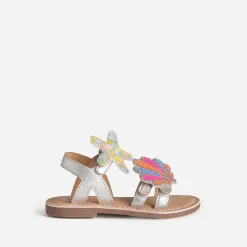 Buggy Sandales^Sandale ée cuir patchs amovibles ARGENT