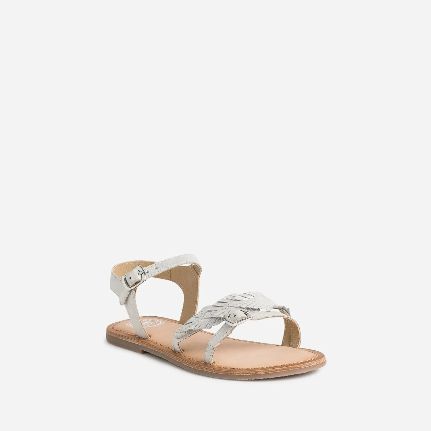 Buggy Sandales^Sandale ée en cuir velours avec plumes ARGENT