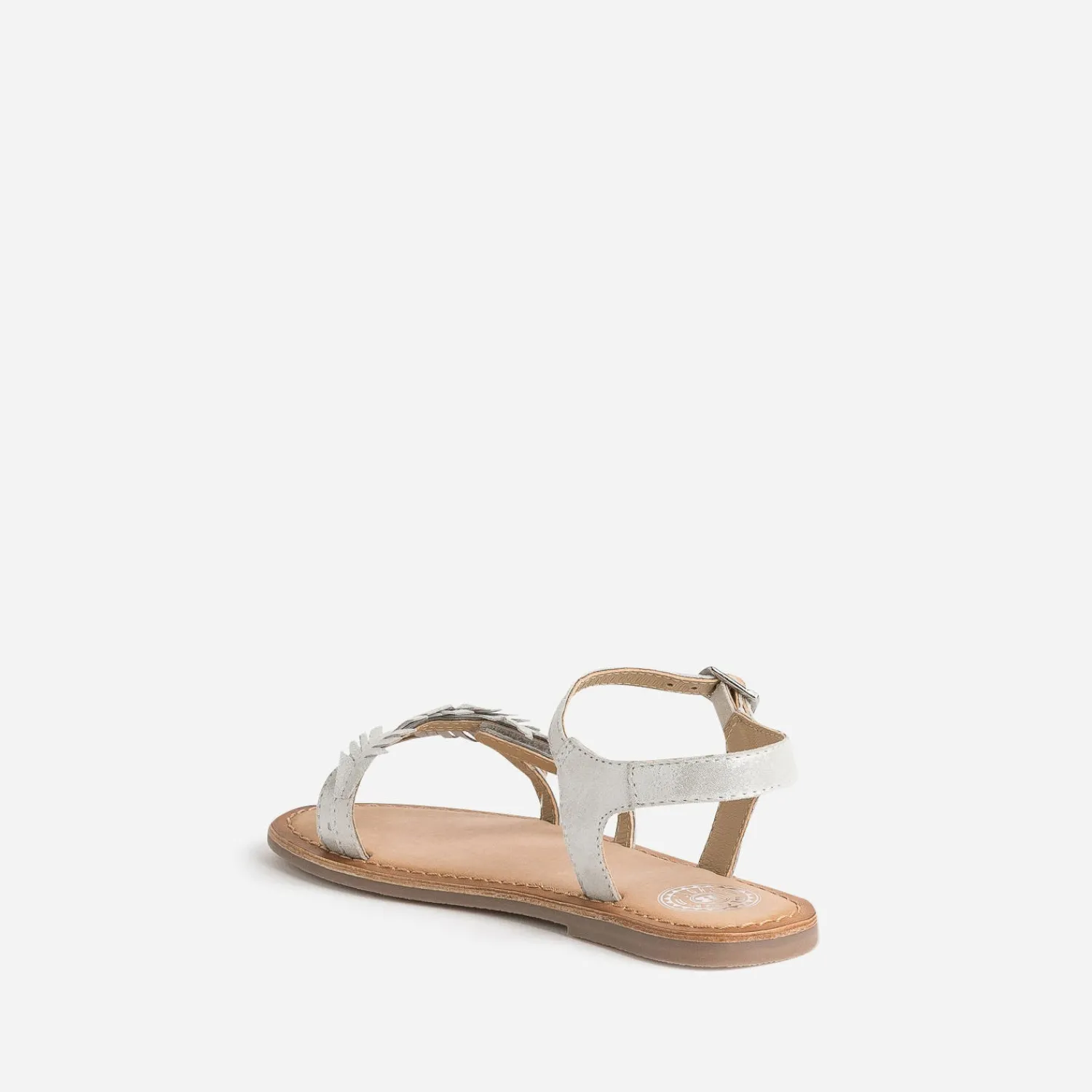 Buggy Sandales^Sandale ée en cuir velours avec plumes ARGENT