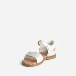 Buggy Sandales^Sandale he broderies cœurs BLANC