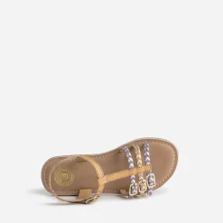 Buggy Sandales^Sandale en cuir brides tressées CAMEL
