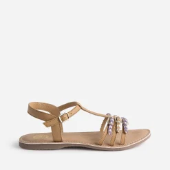 Buggy Sandales^Sandale en cuir brides tressées CAMEL