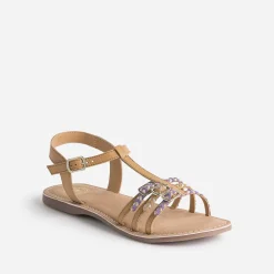 Buggy Sandales^Sandale en cuir brides tressées CAMEL