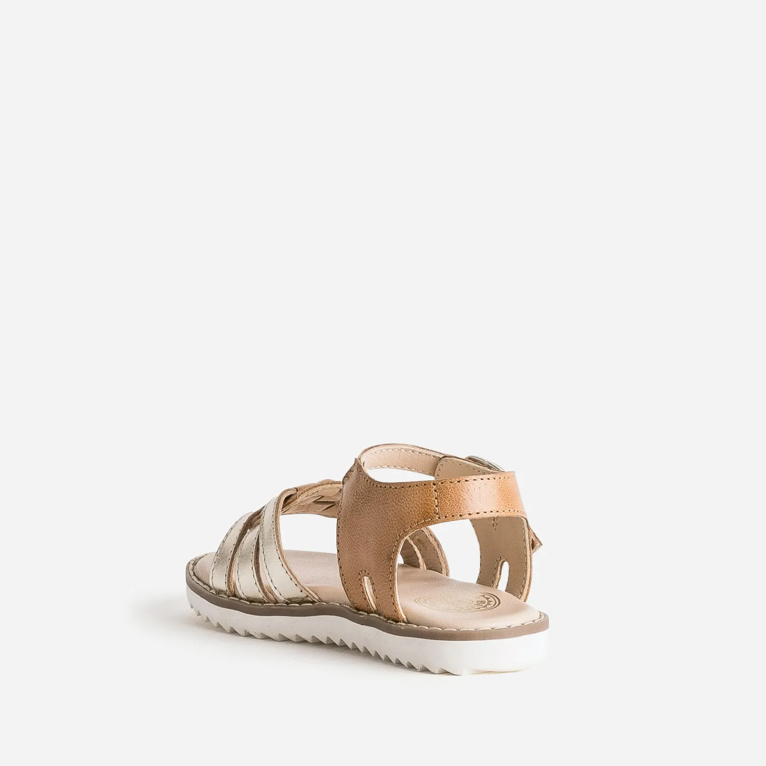 Buggy Sandales^Sandale camel et dorée cuir COGNAC