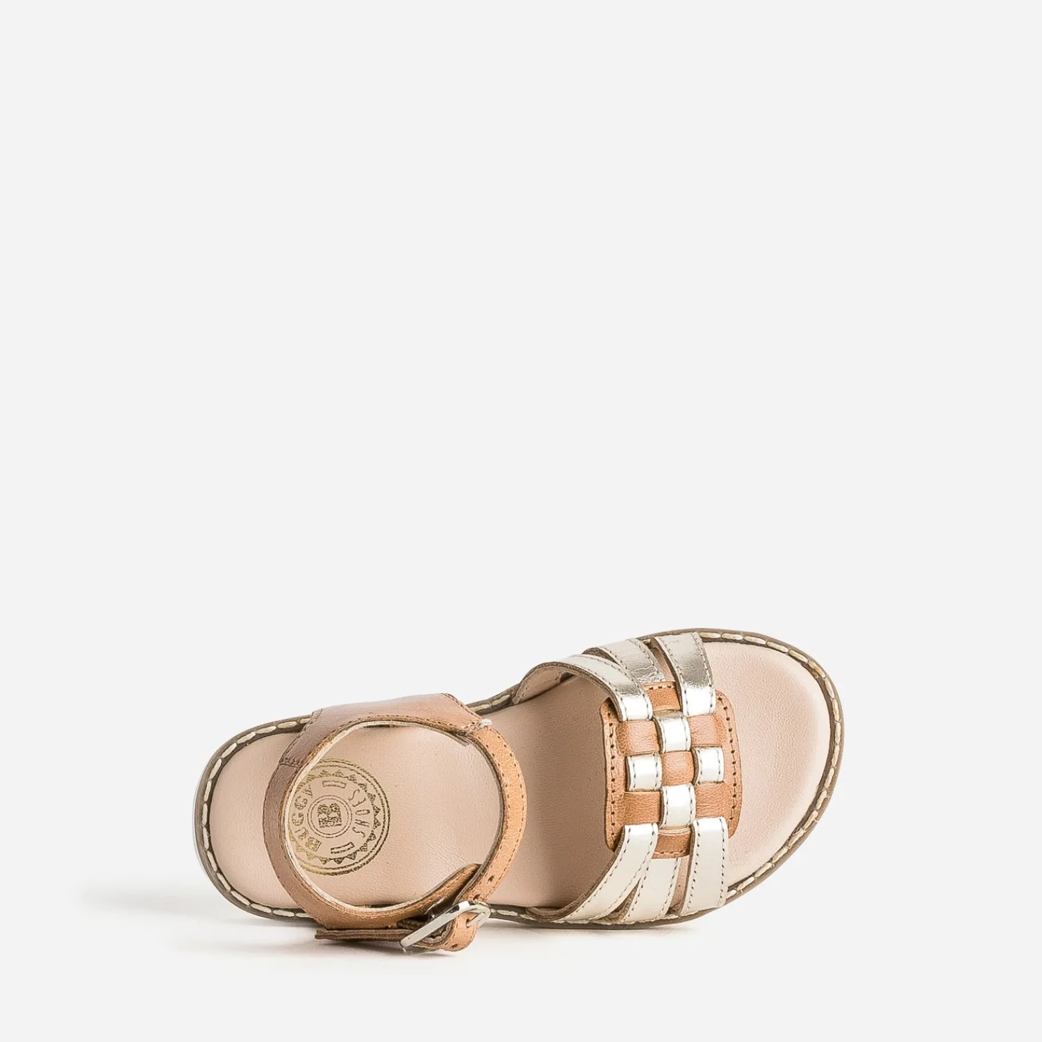 Buggy Sandales^Sandale camel et dorée cuir COGNAC