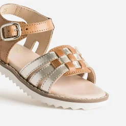 Buggy Sandales^Sandale camel et dorée cuir COGNAC