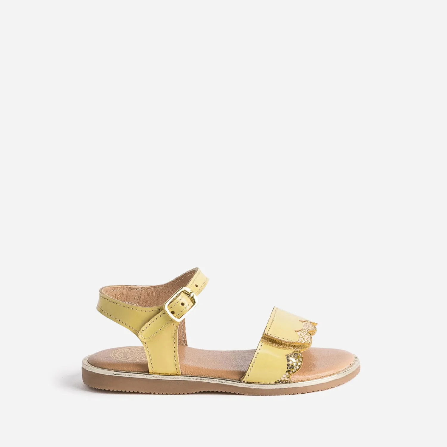 Buggy Sandales^Sandale en cuir verni JAUNE