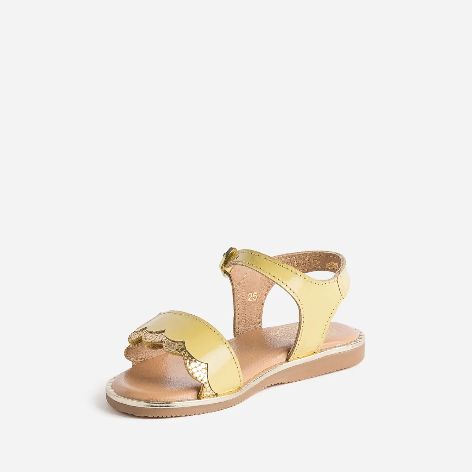 Buggy Sandales^Sandale en cuir verni JAUNE