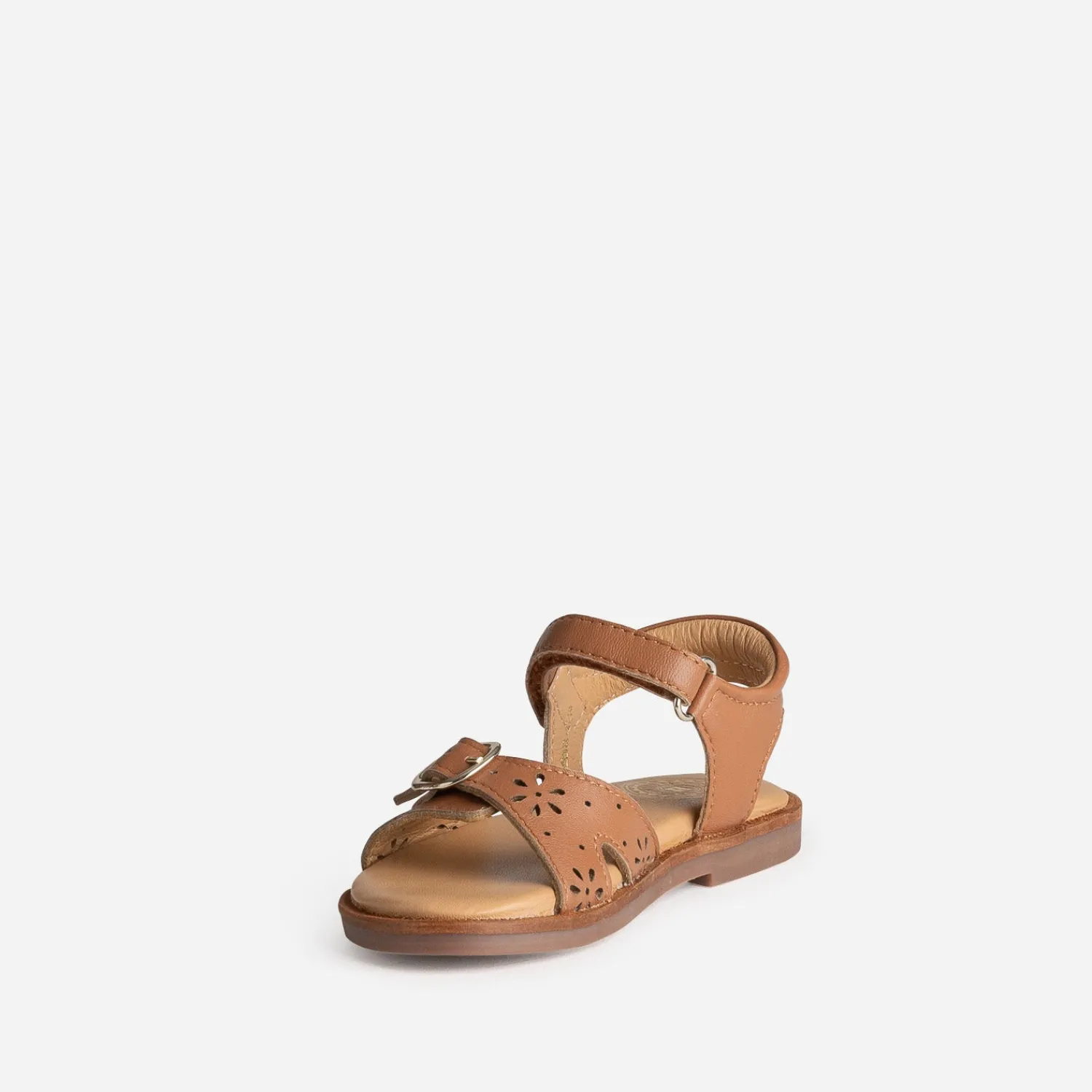 Buggy Sandales^Sandale marron cuir ajouré CAMEL