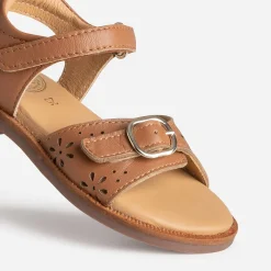 Buggy Sandales^Sandale marron cuir ajouré CAMEL