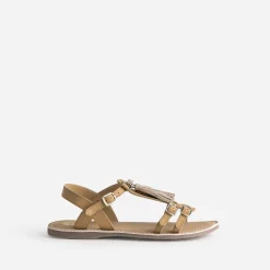 Buggy Sandales^Sandale marron cuir pampilles amovibles MARRON CLAIR