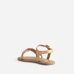 Buggy Sandales^Sandale cuir velours avec feuilles ORANGE