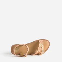 Buggy Sandales^Sandale cuir velours avec feuilles ORANGE