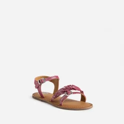 Buggy Sandales^Sandale cuir velours avec feuilles ROSE