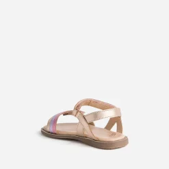 Buggy Sandales^Sandale rose cuivré cuir bride tricolore MULTICOLORE