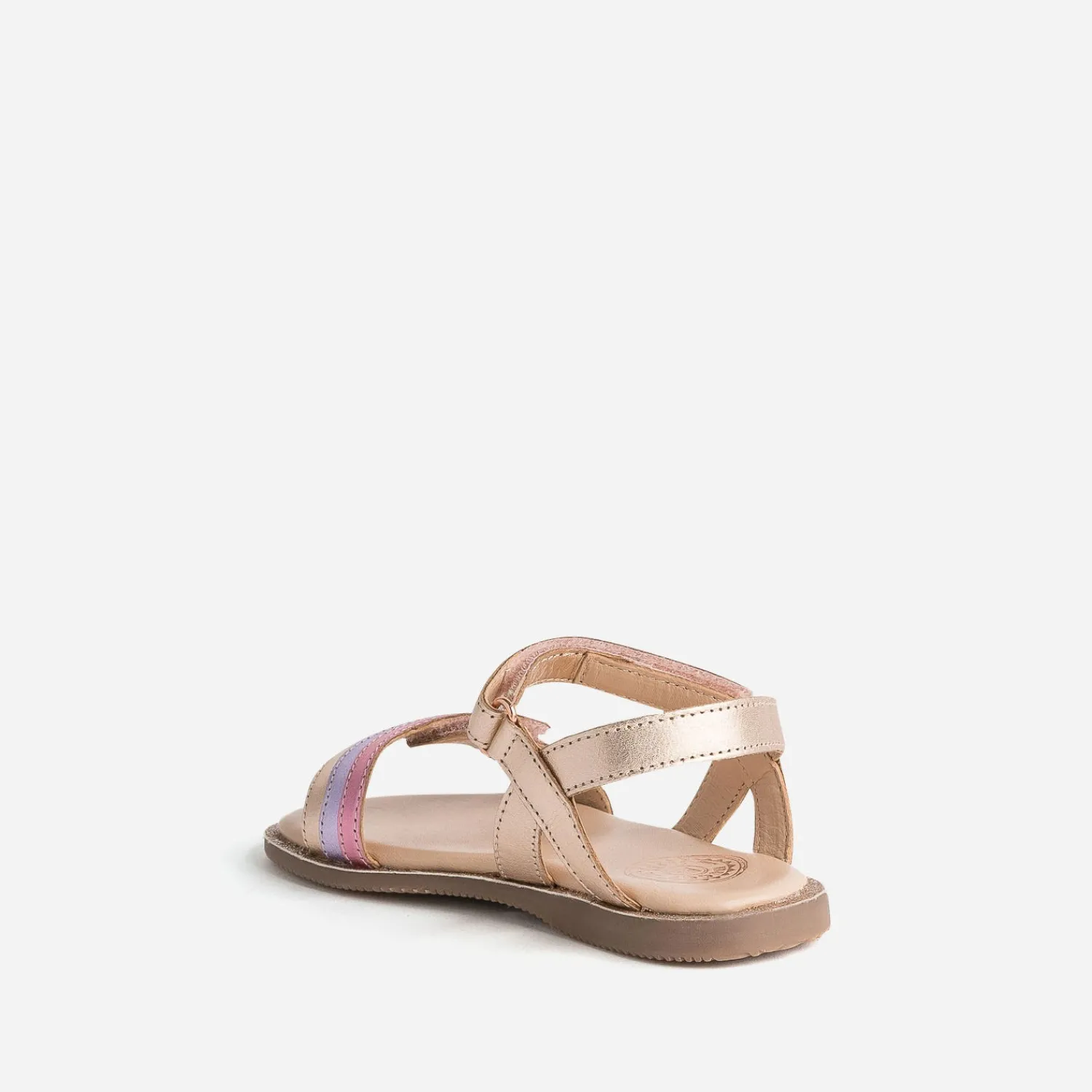 Buggy Sandales^Sandale rose cuivré cuir bride tricolore MULTICOLORE