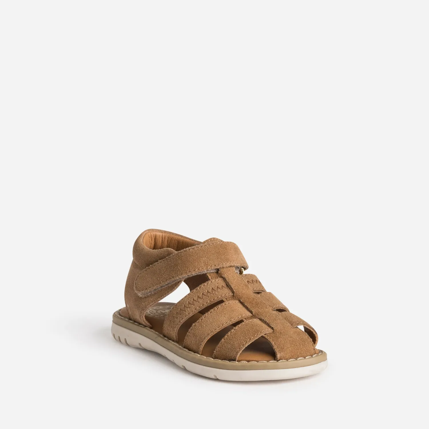 Buggy Sandales^Sandale camel cuir velours COGNAC