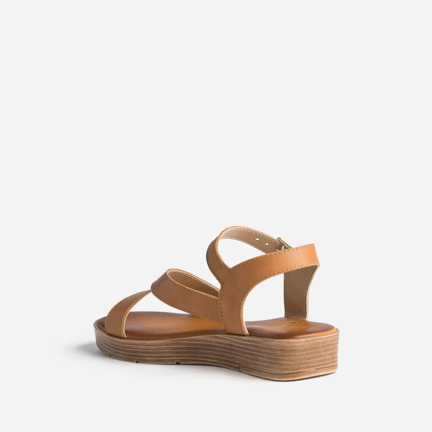 Eram Sandales^Sandale en cuir CAMEL