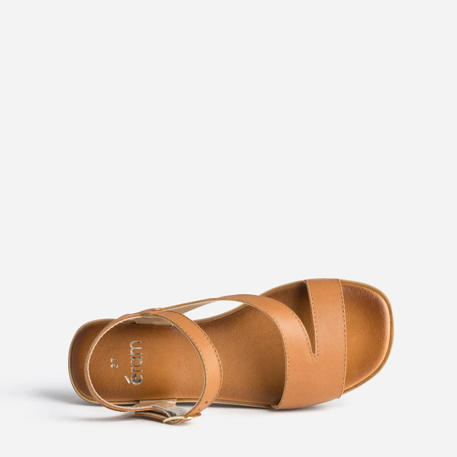 Eram Sandales^Sandale en cuir CAMEL