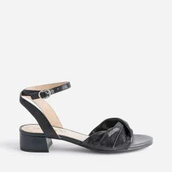 Caprice Sandales^Sandale cuir effet python verni MARINE