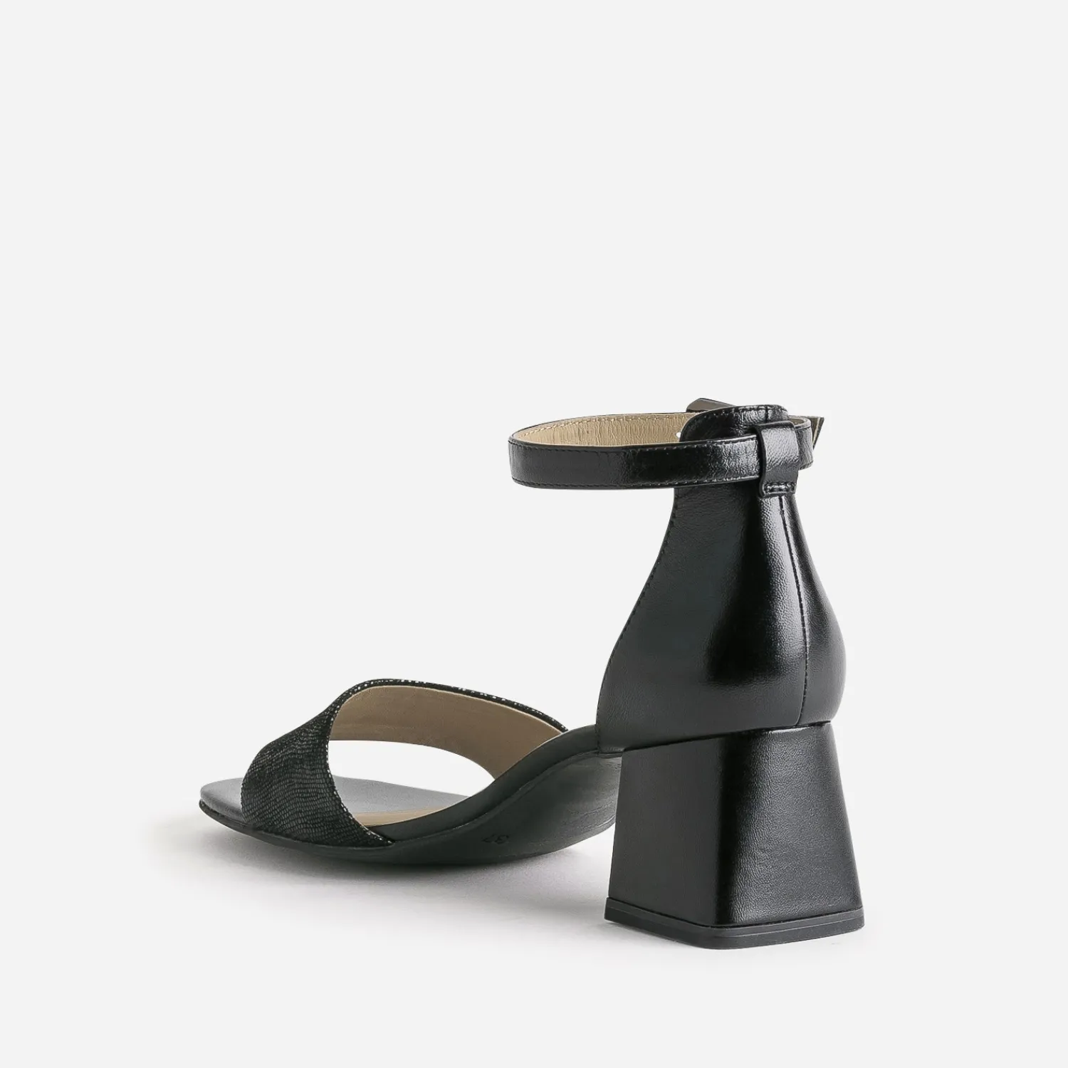 Caprice Sandales^Sandale e cuir talon flare NOIR
