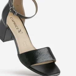 Caprice Sandales^Sandale e cuir talon flare NOIR