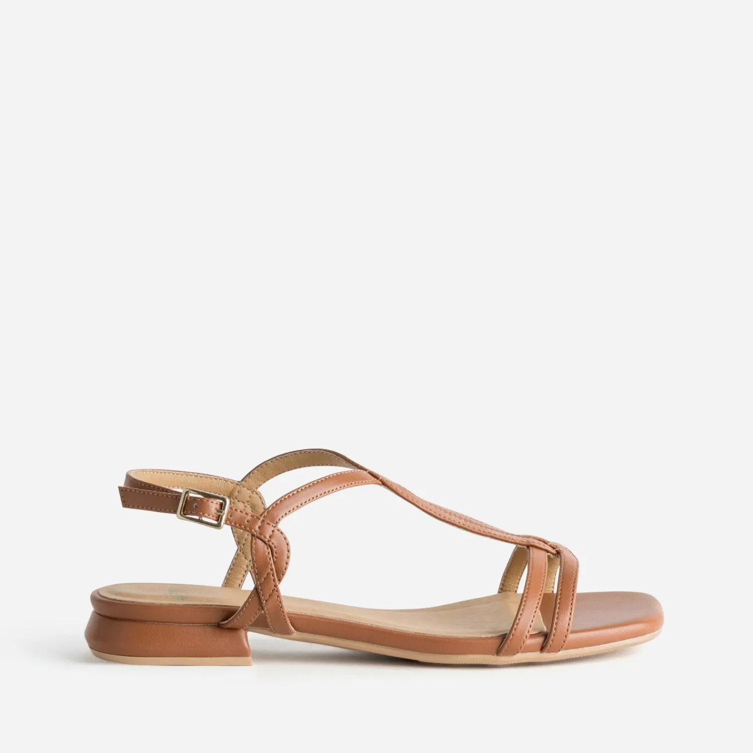 Eram Sandales^Sandale brides entrelacées COGNAC