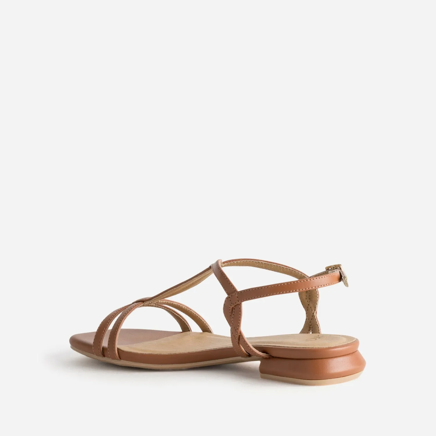 Eram Sandales^Sandale brides entrelacées COGNAC