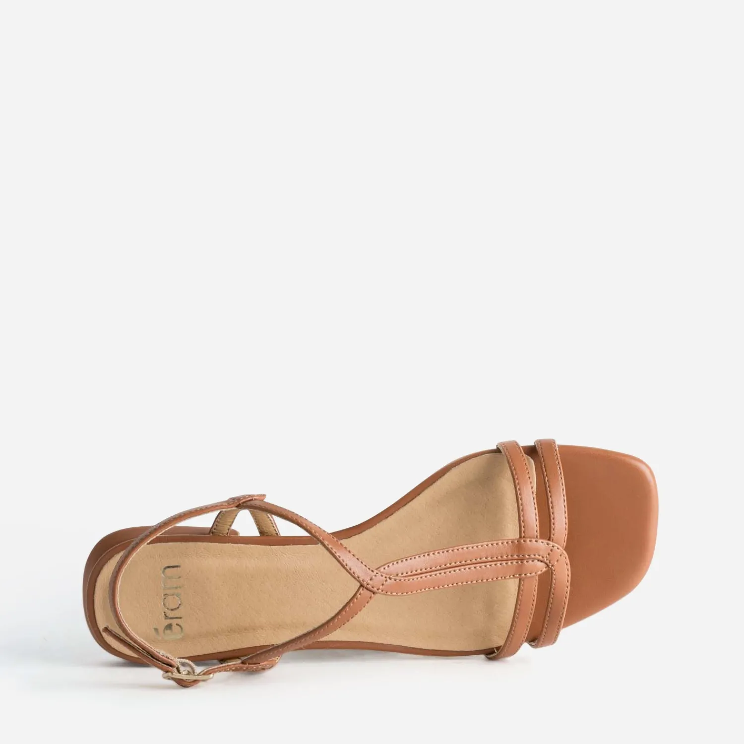 Eram Sandales^Sandale brides entrelacées COGNAC