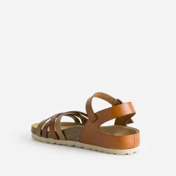 Eram Sandales^Sandale en cuir COGNAC