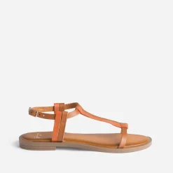 Eram Sandales^Sandale cognac et en cuir ORANGE