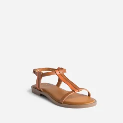 Eram Sandales^Sandale cognac et en cuir ORANGE